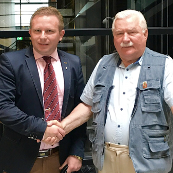 Tomasz Wisniewski and Lech Walesa met in Gdansk 