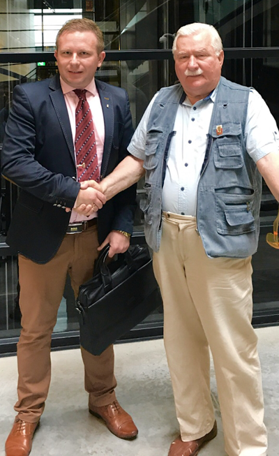 Tomasz Wisniewski and Lech Walesa met in Gdansk