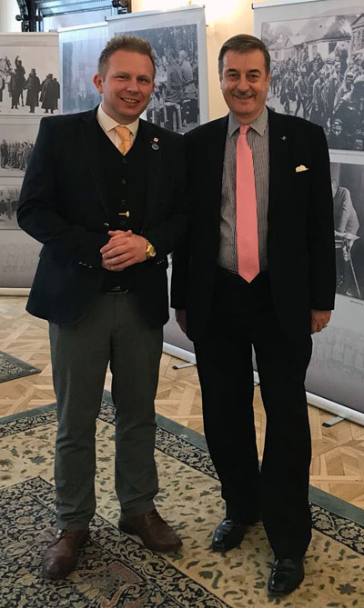 Dr Andrzej Suchcitz FRHist. S  Keeper of Archives. The Polish Institute and Sikorski Museum. pictured with the After Brexit Support Managing Director Tomasz Wisniewski.