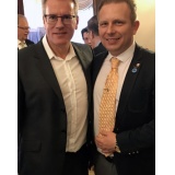  Mark Ponting, RAF VC-10 Captain Pilot, and Author, Boing 747-400 First Officer at Virgin Atlantic Airways pictured with the After Brexit Support Managing Director Tomasz Wisniewski.